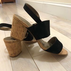 Tahari cork and suede Sandals
